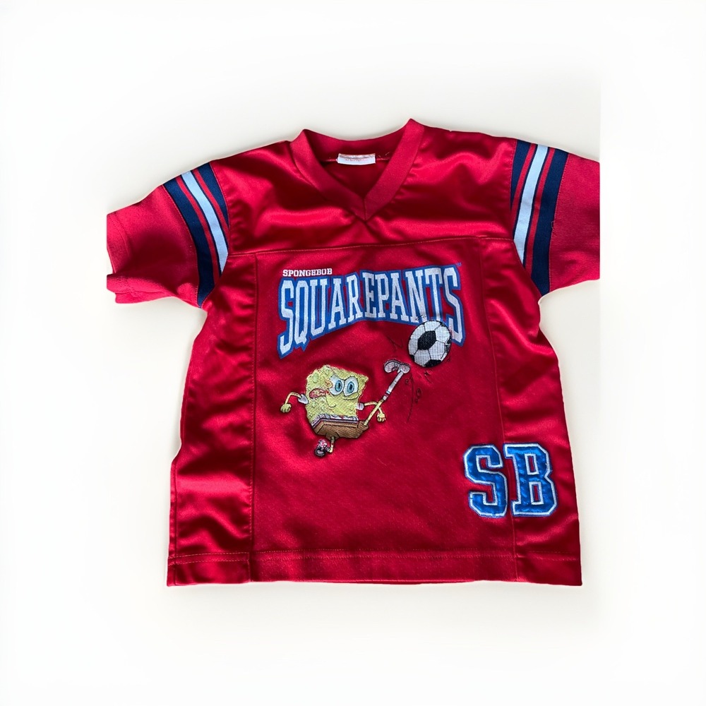 SpongeBob SquarePants Football Jersey Kids Bikini Bottom Authentic Sport Gear 5T